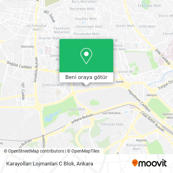 Karayolları Lojmanlari C Blok harita