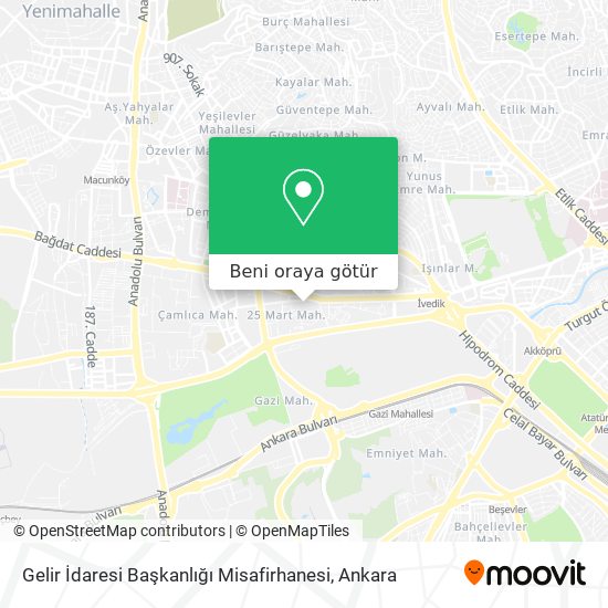 Gelir İdaresi Başkanlığı Misafirhanesi harita