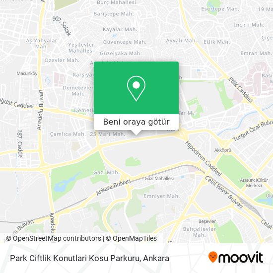 Park Ciftlik Konutlari Kosu Parkuru harita