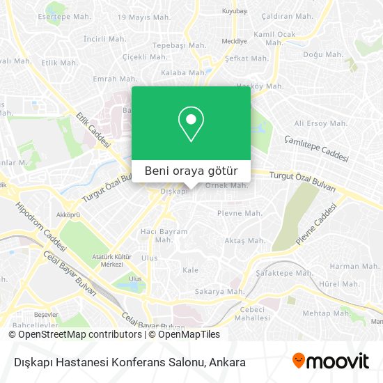 Dışkapı Hastanesi Konferans Salonu harita