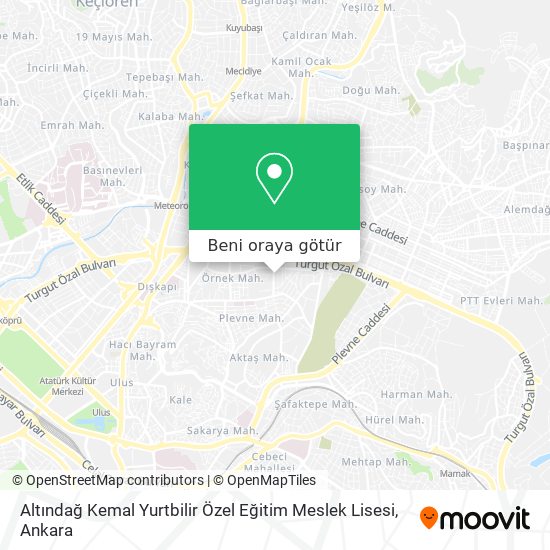 Altındağ Kemal Yurtbilir Özel Eğitim Meslek Lisesi harita