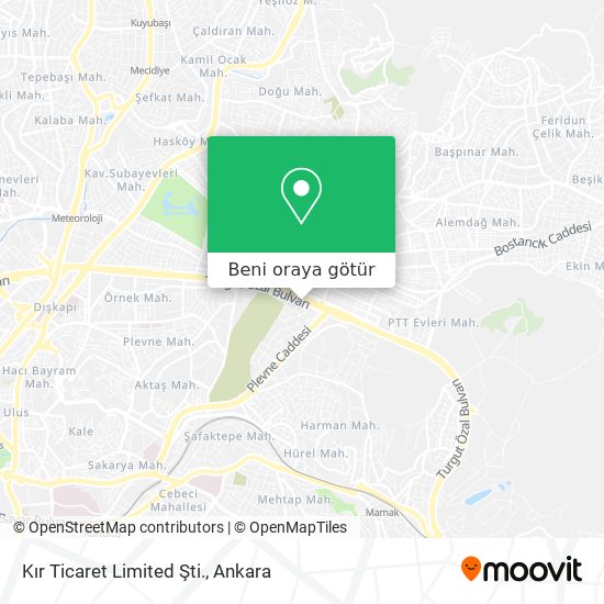 Kır Ticaret Limited Şti. harita