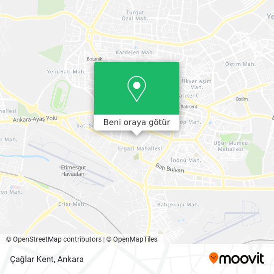Çağlar Kent harita