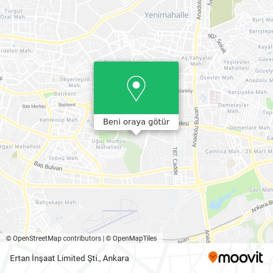 Ertan İnşaat Limited Şti. harita