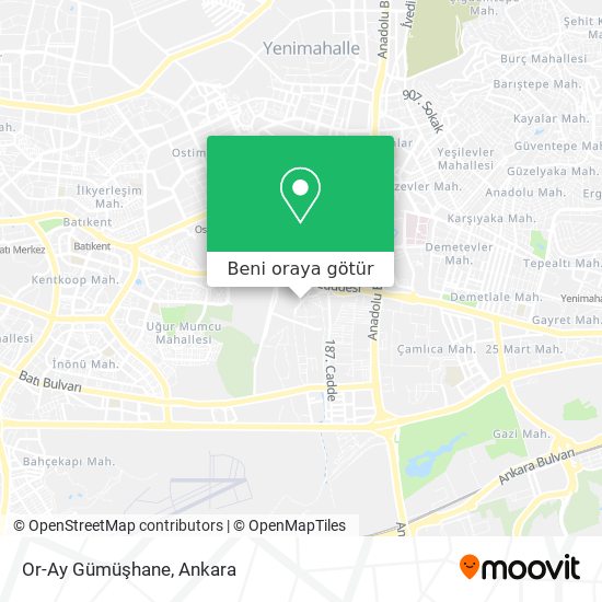 Or-Ay Gümüşhane harita