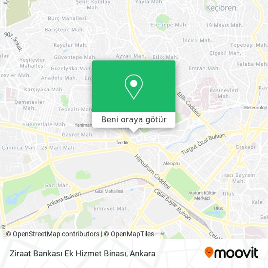 Ziraat Bankası Ek Hizmet Binası harita