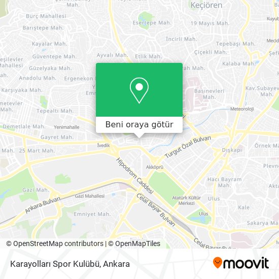 Karayolları Spor Kulübü harita