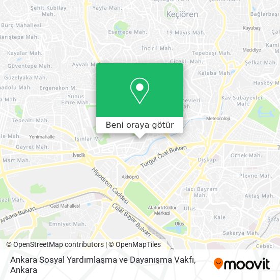 Ankara Sosyal Yardımlaşma ve Dayanışma Vakfı harita