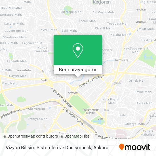 Vizyon Bilişim Sistemleri ve Danışmanlık harita