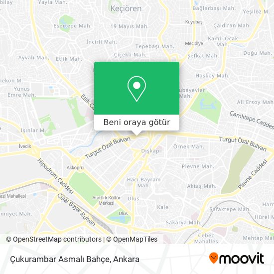 Çukurambar Asmalı Bahçe harita