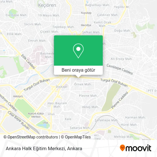 Ankara Halk Eğitim Merkezi harita