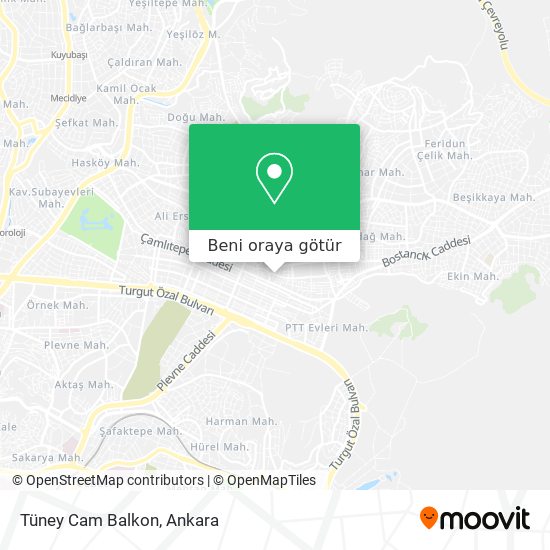 Tüney Cam Balkon harita