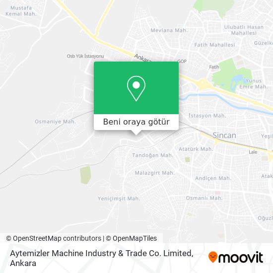 Aytemizler Machine Industry & Trade Co. Limited harita