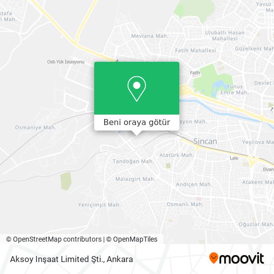 Aksoy Inşaat Limited Şti. harita
