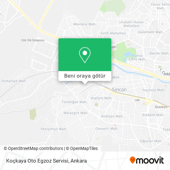Koçkaya Oto Egzoz Servisi harita