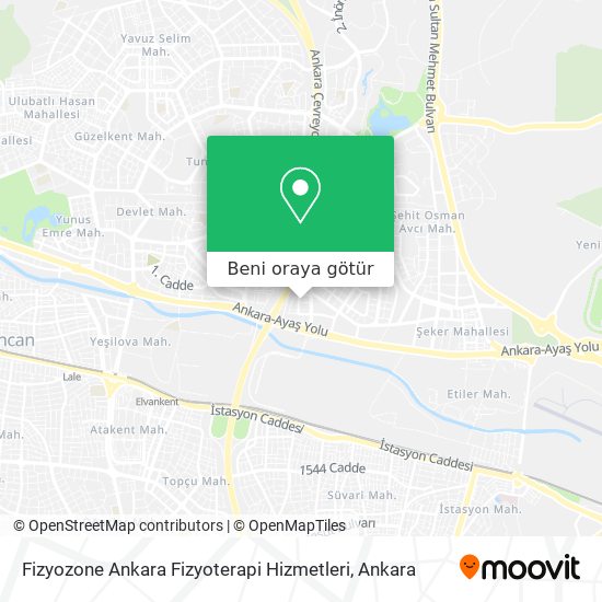 Fizyozone Ankara Fizyoterapi Hizmetleri harita
