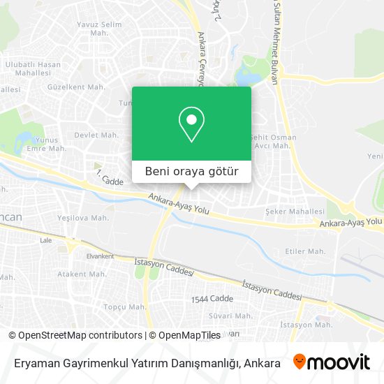 Eryaman Gayrimenkul Yatırım Danışmanlığı harita