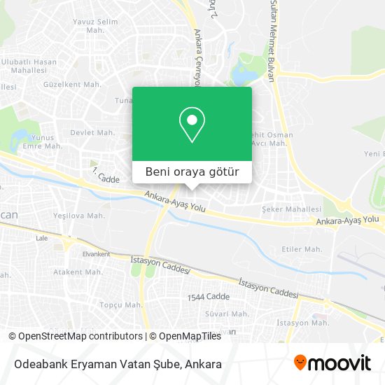 Odeabank Eryaman Vatan Şube harita