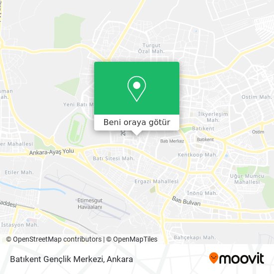 Batıkent Gençlik Merkezi harita
