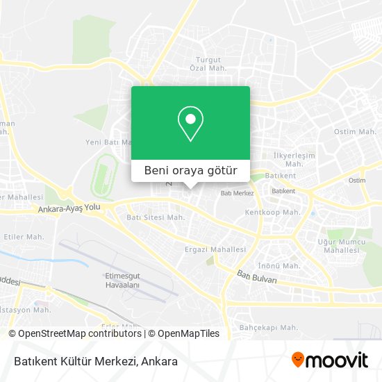 Batıkent Kültür Merkezi harita