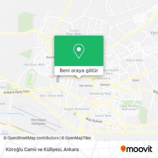 Köroğlu Camii ve Külliyesi harita