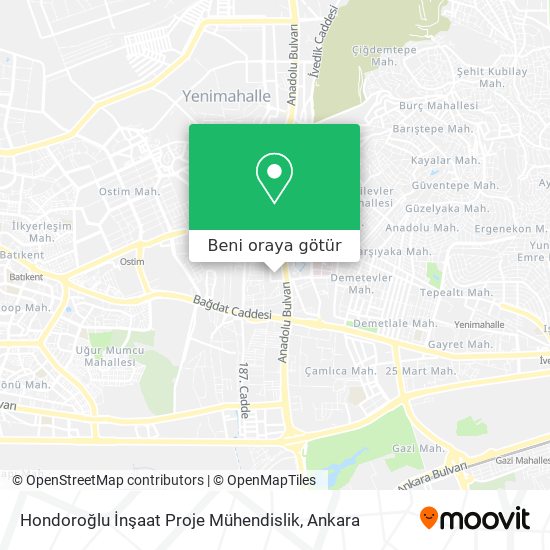 Hondoroğlu İnşaat Proje Mühendislik harita