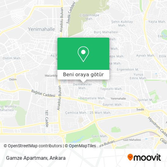 Gamze Apartmanı harita