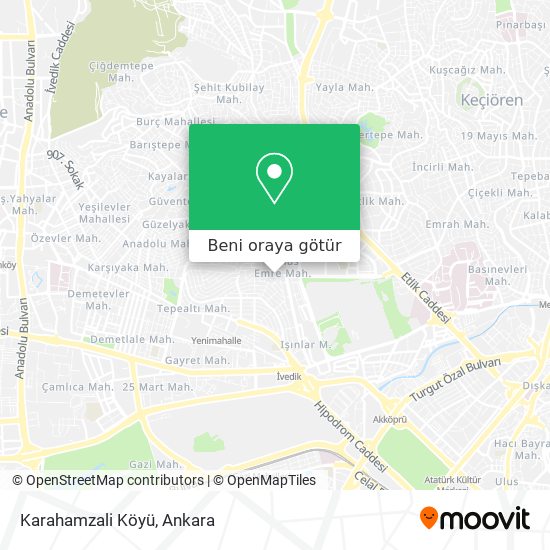 Karahamzali Köyü harita