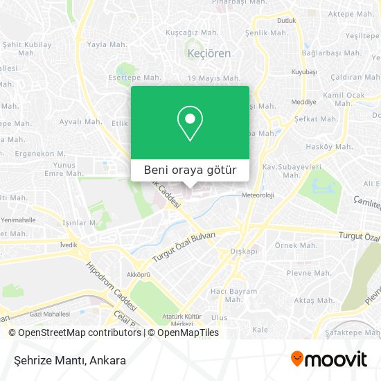 Şehrize Mantı harita