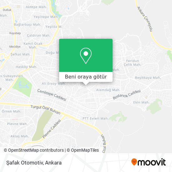 Şafak Otomotiv harita