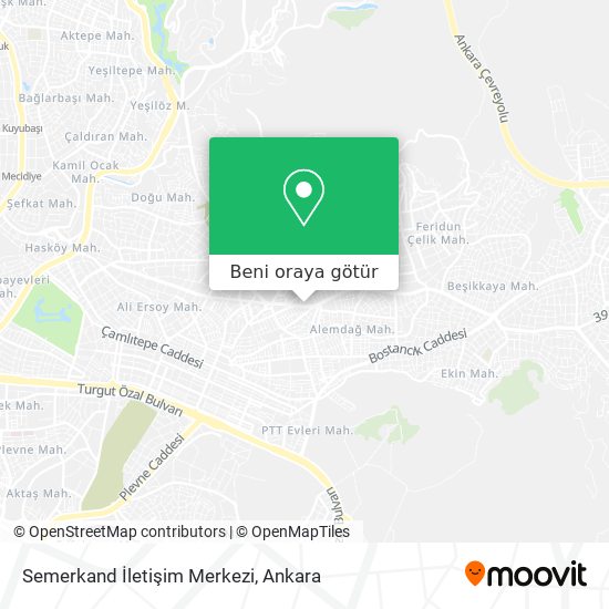 Semerkand İletişim Merkezi harita