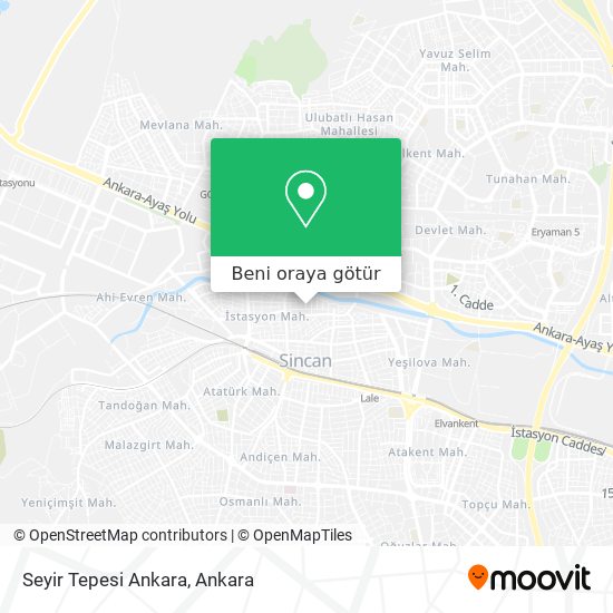 Seyir Tepesi Ankara harita