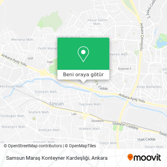 Samsun Maraş Konteyner Kardeşliği harita