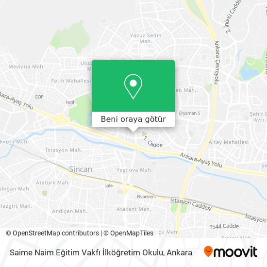 Saime Naim Eğitim Vakfı İlköğretim Okulu harita