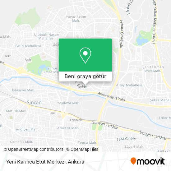 Yeni Karınca Etüt Merkezi harita