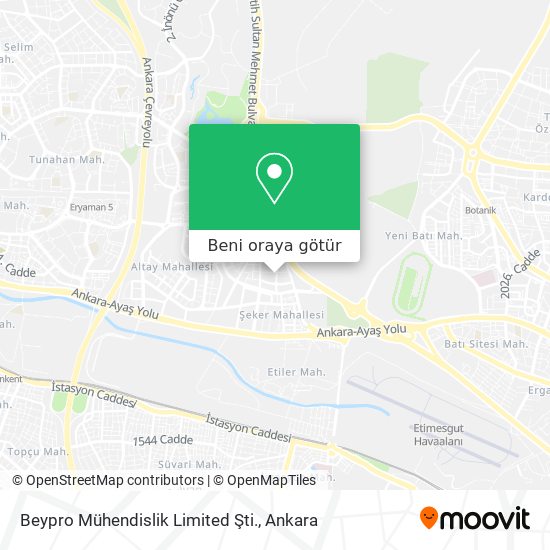 Beypro Mühendislik Limited Şti. harita