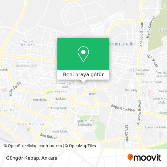 Güngör Kebap harita