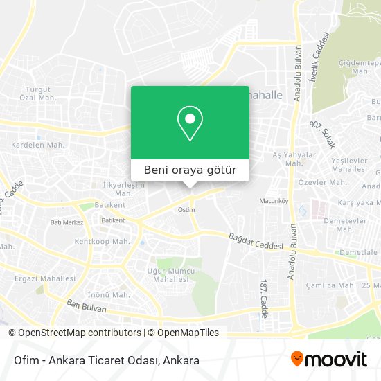 Ofim - Ankara Ticaret Odası harita