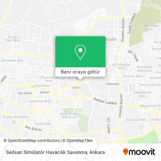 Sedsan Simülatör Havacılık Savunma harita