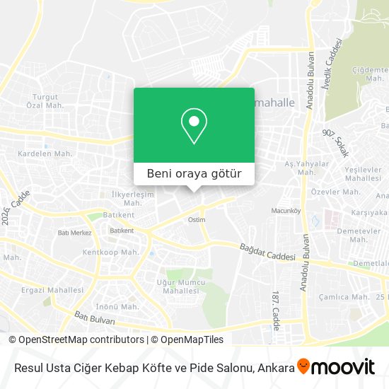 Resul Usta Ciğer Kebap Köfte ve Pide Salonu harita