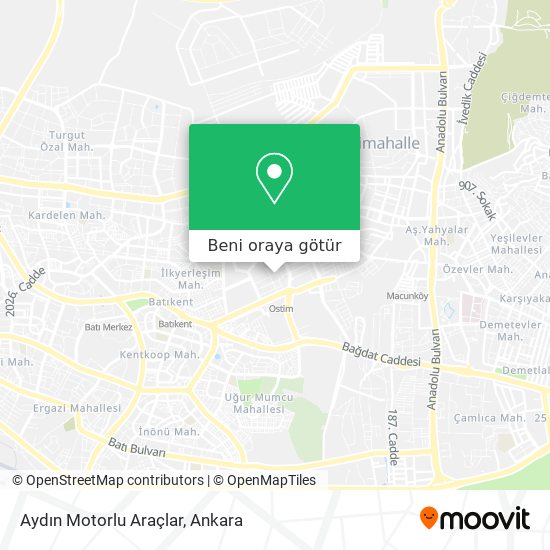 Aydın Motorlu Araçlar harita