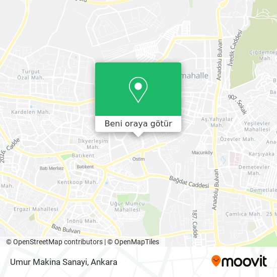 Umur Makina Sanayi harita