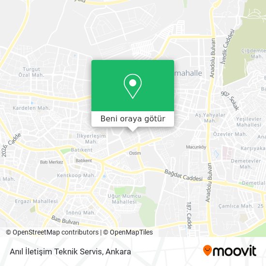 Anıl İletişim Teknik Servis harita