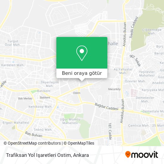 Trafiksan Yol Işaretleri Ostim harita