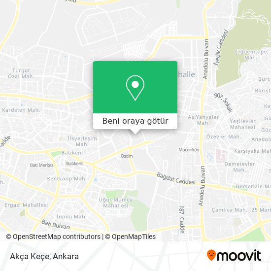 Akça Keçe harita