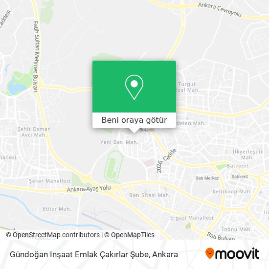 Gündoğan Inşaat Emlak Çakırlar Şube harita