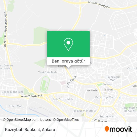 Kuzeybatı Batıkent harita
