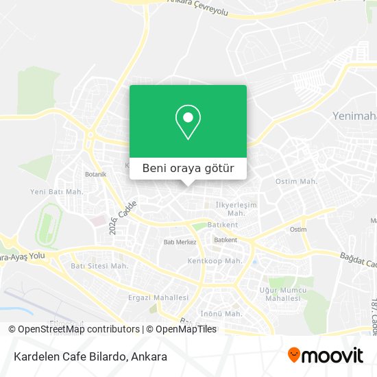 Kardelen Cafe Bilardo harita