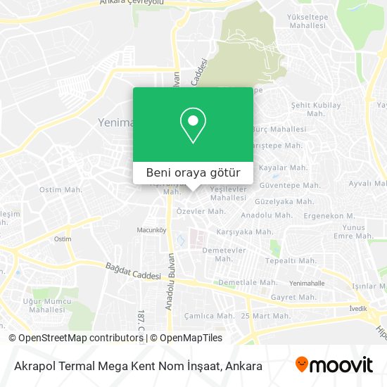Akrapol Termal Mega Kent Nom İnşaat harita