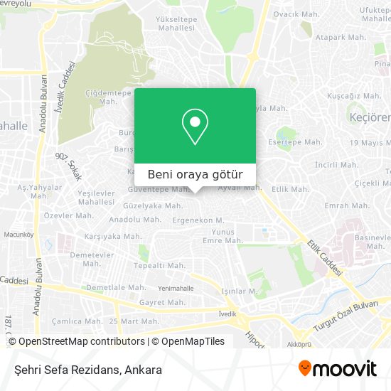 Şehri Sefa Rezidans harita